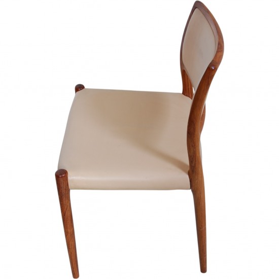 Sæt af 10 N.O Møller model 80 stole i palisander