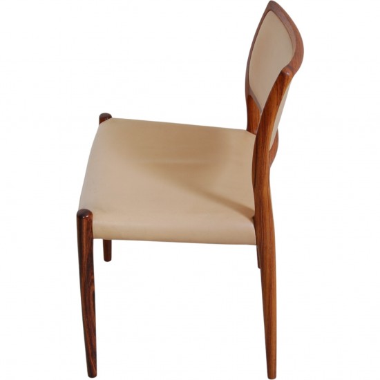 Sæt af 10 N.O Møller model 80 stole i palisander