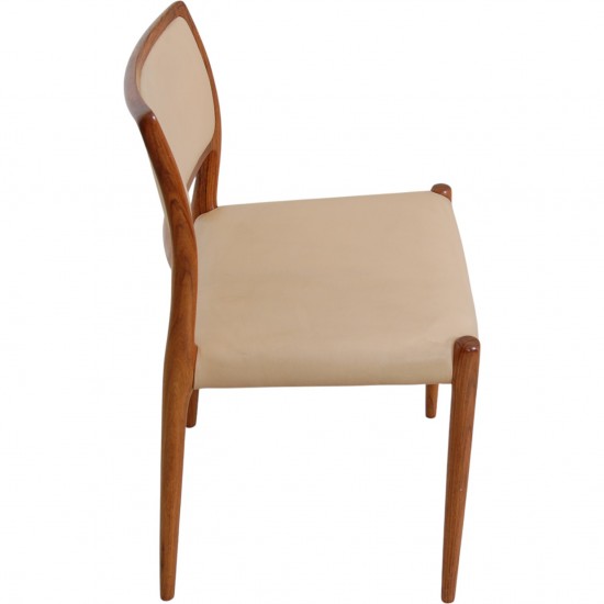 Sæt af 10 N.O Møller model 80 stole i palisander