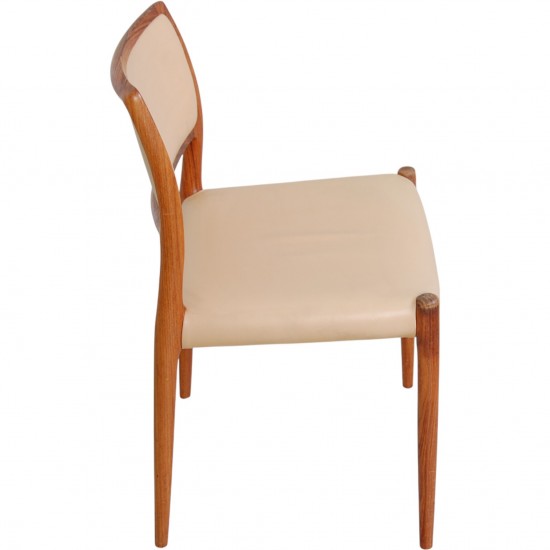 Sæt af 10 N.O Møller model 80 stole i palisander