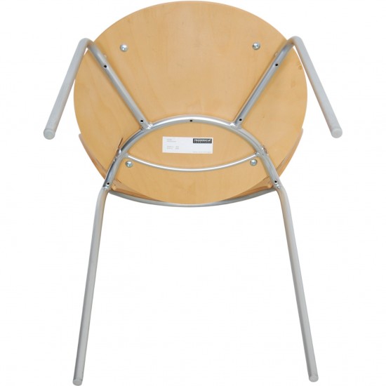 Nanna Ditzel Trinidad stol i bøg og sort læder