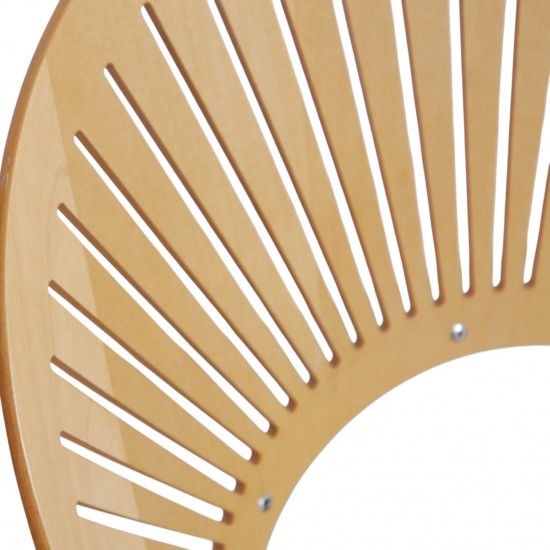 Nanna Ditzel Trinidad stol i bøg og sort læder