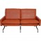 Poul Kjærholm 2.personers PK31/2 sofa i terracotta læder