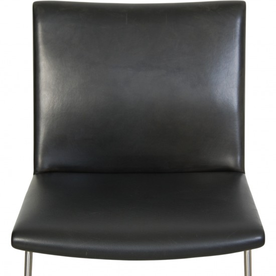 Hans Wegner AP-40 stol i sort læder