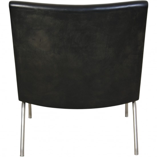 Hans Wegner AP-40 stol i sort læder