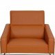 Arne Jacobsen 3301 Lufthavnsstol nybetrukket med Cognac bizon læder