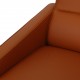 Arne Jacobsen 3301 Lufthavnsstol nybetrukket med Cognac bizon læder