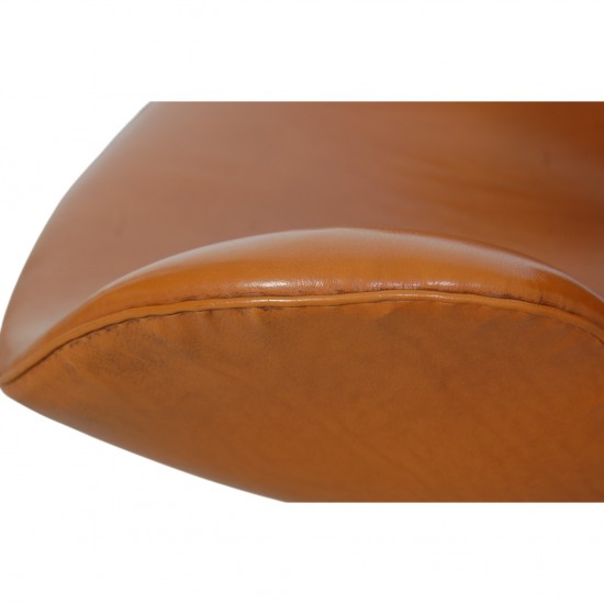 Arne Jacobsen vintage cognac Svane stol 1960'erne