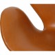 Arne Jacobsen vintage cognac Svane stol 1960'erne