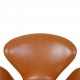 Arne Jacobsen vintage cognac Svane stol 1960'erne