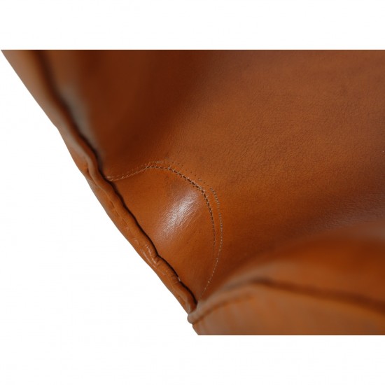 Arne Jacobsen vintage cognac Svane stol 1960'erne