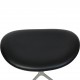 Arne Jacobsen Æggetaburet i sort Aura læder 2017