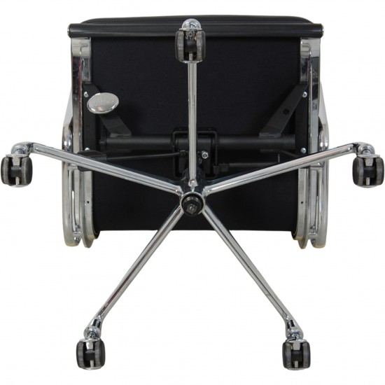 Charles Eames EA219 softpad kontorstol i sort læder 2006