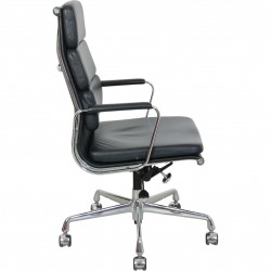Charles Eames EA219 softpad kontorstol i sort læder 2006