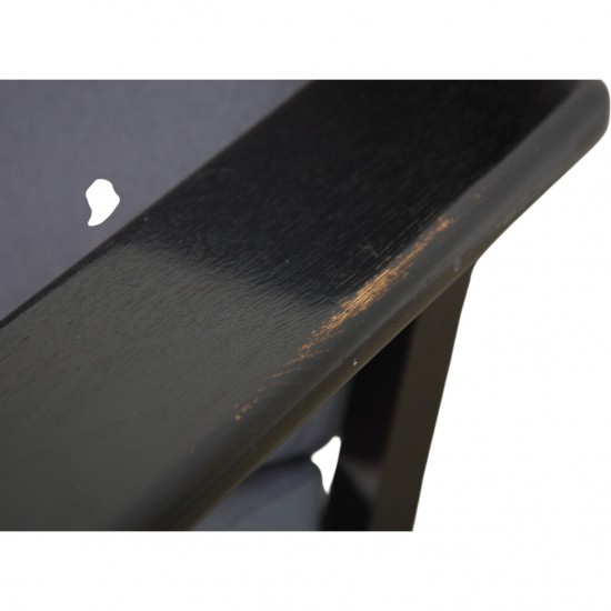 Hans Wegner sort GE290 stol i blåt stof 1990'erne