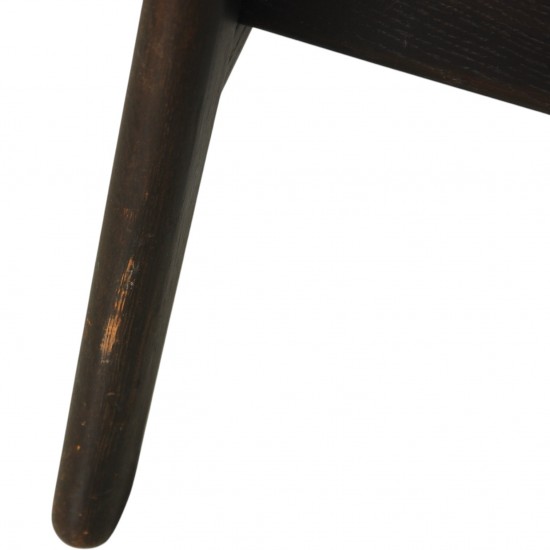 Hans Wegner sort GE290 stol i blåt stof 1990'erne