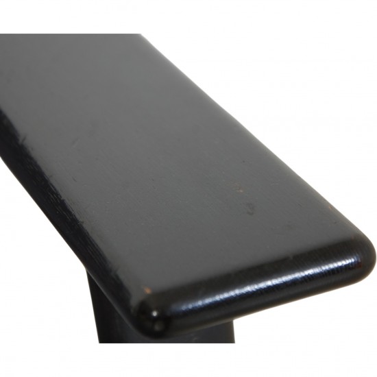 Hans Wegner sort GE290 stol i blåt stof 1990'erne