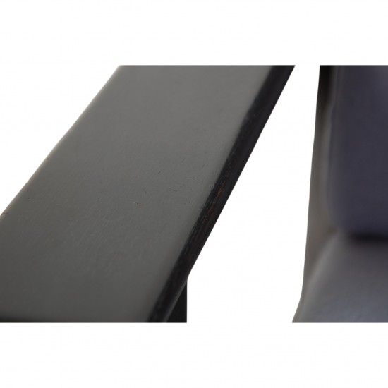 Hans Wegner sort GE290 stol i blåt stof 1990'erne