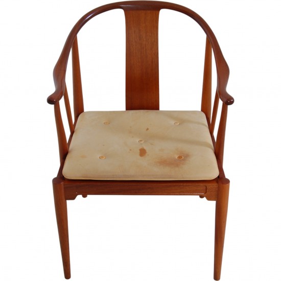 Sæt af 4 Hans Wegner Kina stole i mahogni 1985