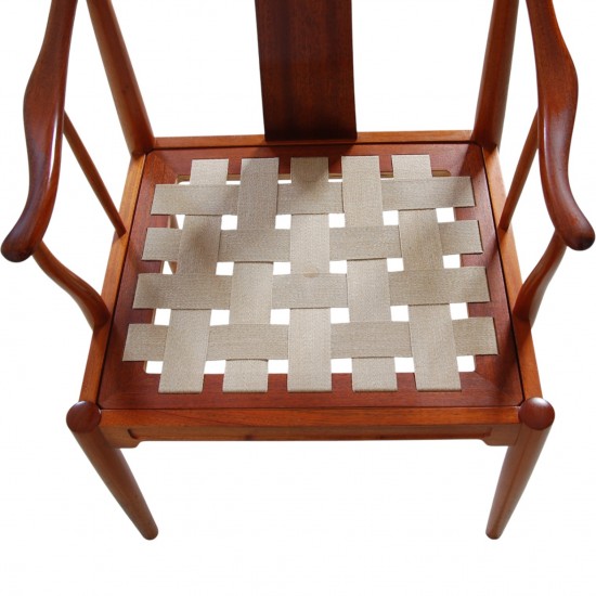 Sæt af 4 Hans Wegner Kina stole i mahogni 1985