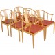 Sæt af 6 Hans Wegner Kina stole i kirsebærtræ 1990