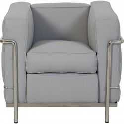 Le Corbusier LC2 stol i gråblåt stof 2010'erne