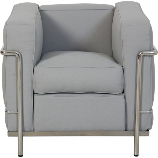 Le Corbusier LC2 stol i gråblåt stof 2010'erne