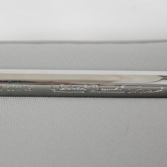 Le Corbusier LC2 stol i gråblåt stof 2010'erne