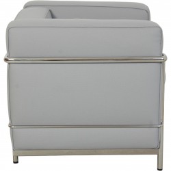 Le Corbusier LC2 stol i gråblåt stof 2010'erne