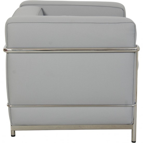 Le Corbusier LC2 stol i gråblåt stof 2010'erne