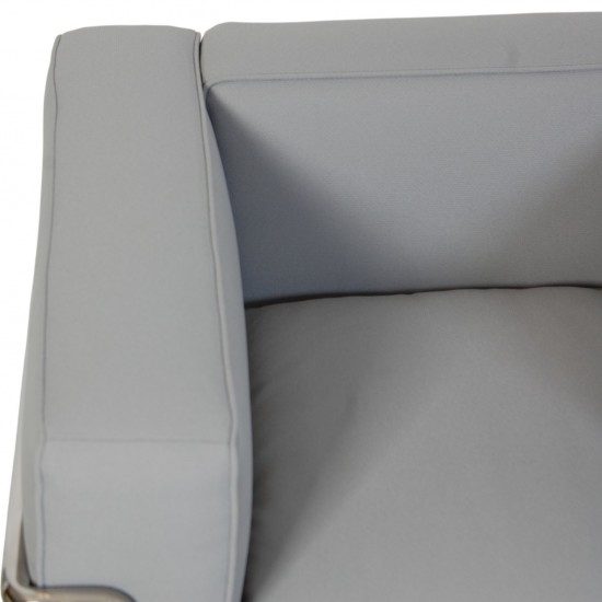 Le Corbusier LC2 stol i gråblåt stof 2010'erne