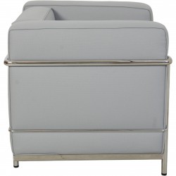 Le Corbusier LC2 stol i gråblåt stof 2010'erne