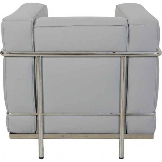 Le Corbusier LC2 stol i gråblåt stof 2010'erne