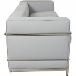 Le Corbusier LC2 3.personers sofa i gråblåt stof 2010'erne