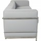 Le Corbusier LC2 3.personers sofa i gråblåt stof 2010'erne