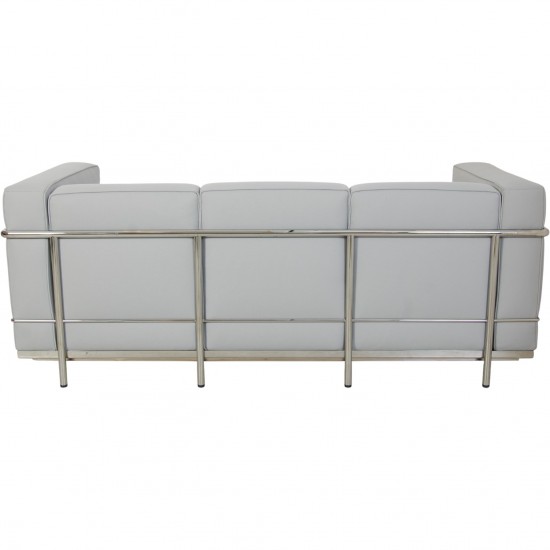 Le Corbusier LC2 3.personers sofa i gråblåt stof 2010'erne