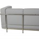 Le Corbusier LC2 3.personers sofa i gråblåt stof 2010'erne