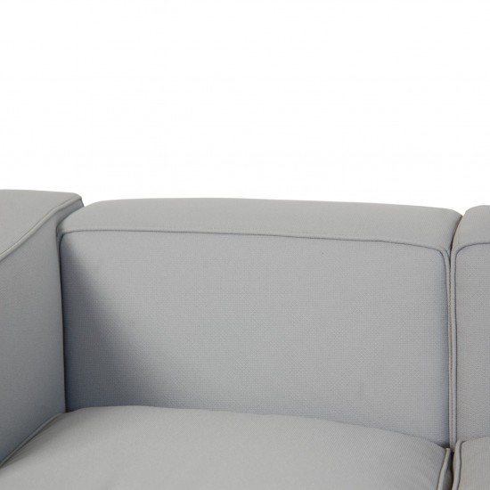 Le Corbusier LC2 3.personers sofa i gråblåt stof 2010'erne