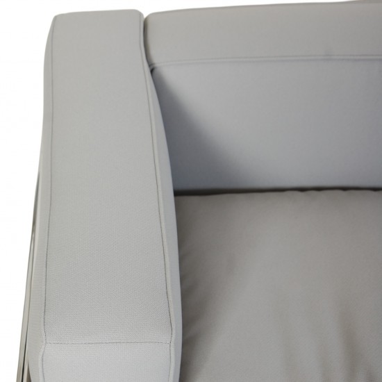 Le Corbusier LC2 3.personers sofa i gråblåt stof 2010'erne