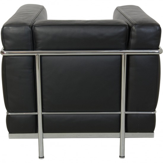 Le Corbusier LC2 stol i sort læder 2000'erne