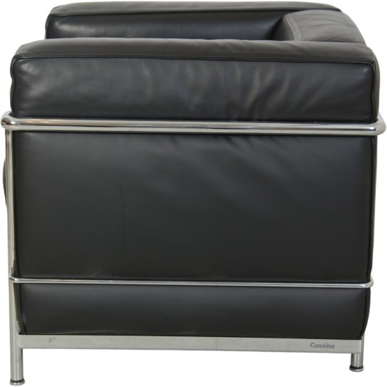 Le Corbusier LC2 stol i sort læder 2000'erne