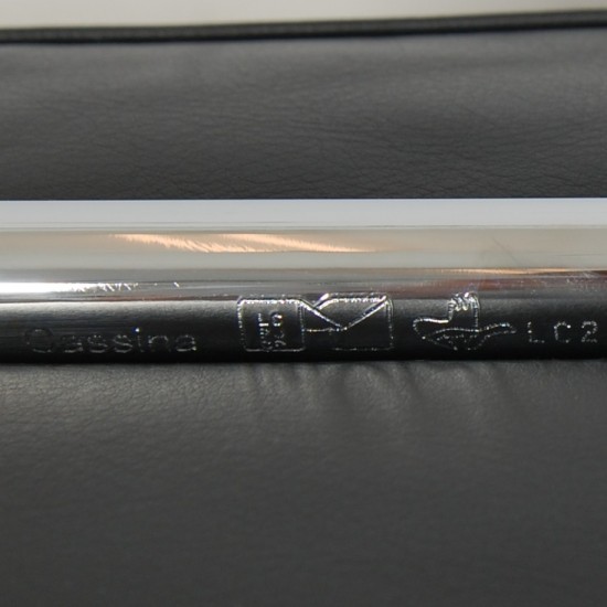 Le Corbusier LC2 stol i sort læder 2000'erne