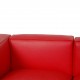 Le Corbusier LC2 3.personers sofa i rødt læder 2010'erne