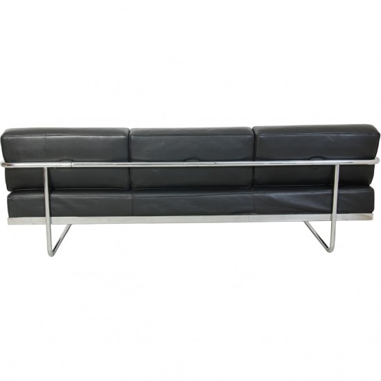 Le Corbusier LC5 3.personers sofa i sort læder 2010'erne