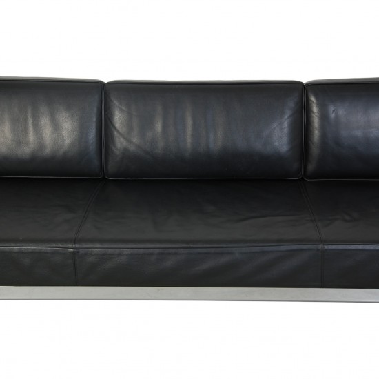 Le Corbusier LC5 3.personers sofa i sort læder 2010'erne