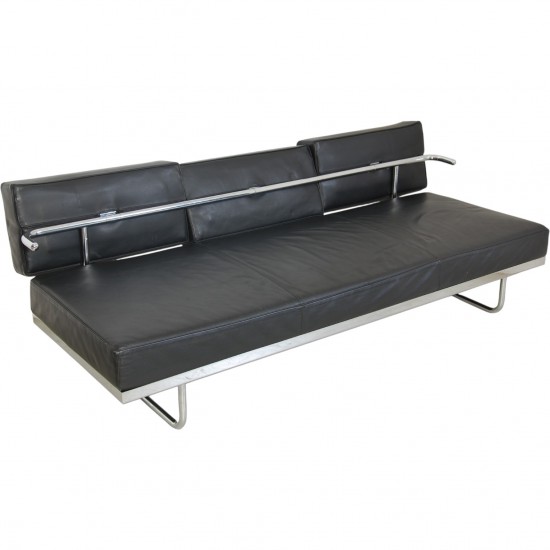 Le Corbusier LC5 3.personers sofa i sort læder 2010'erne