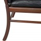 Ole Wanscher Colonial chair in mahogany and black leather 1980s