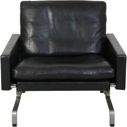 Poul Kjærholm PK31 stol i sort læder 1970'erne