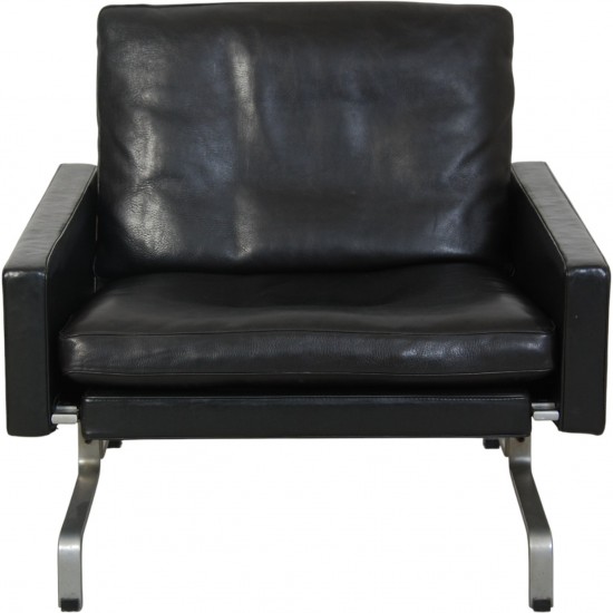 Poul Kjærholm PK31 stol i sort læder 1970'erne