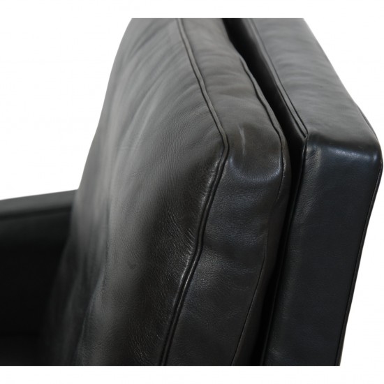 Poul Kjærholm PK31 stol i sort læder 1970'erne